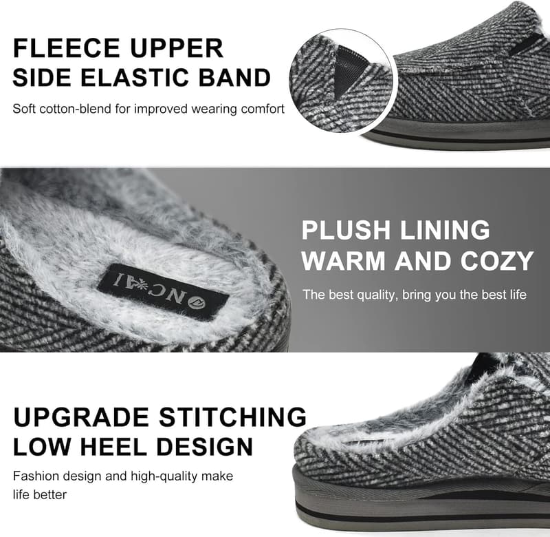 Men's Indoor/Outdoor Clog Slippers with Arch Support and Memory Foam