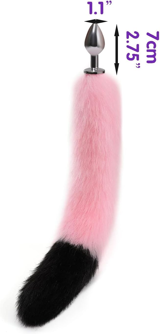 Sex Fox Tail Anal Plug Set with Cat Ears & Necklace for Couples