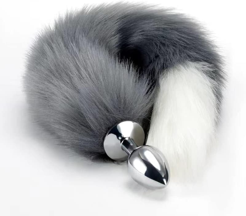 Cosplay Anal Plug with Tail - Medium Stainless Steel Toy
