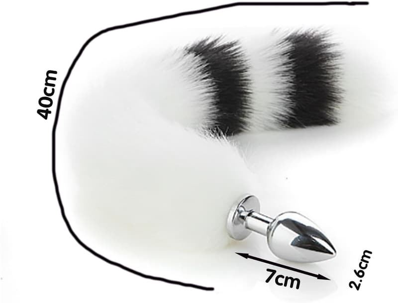 Faux Fox Tail Stainless Steel Anal Plug for Couples' Play