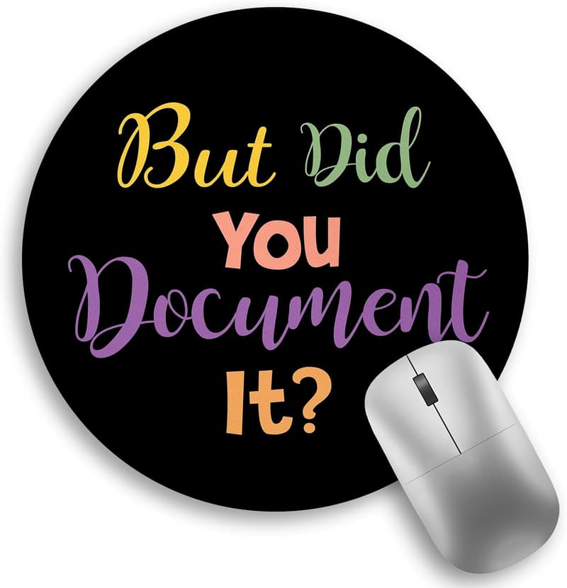 Funny Round Desk Mouse Pad for Office, 8.6 x 8.6 Inch