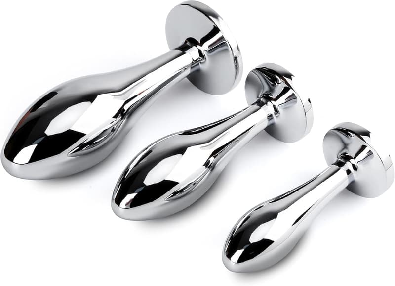 3-Piece Crystal Diamond Anal Plug Set for Couples