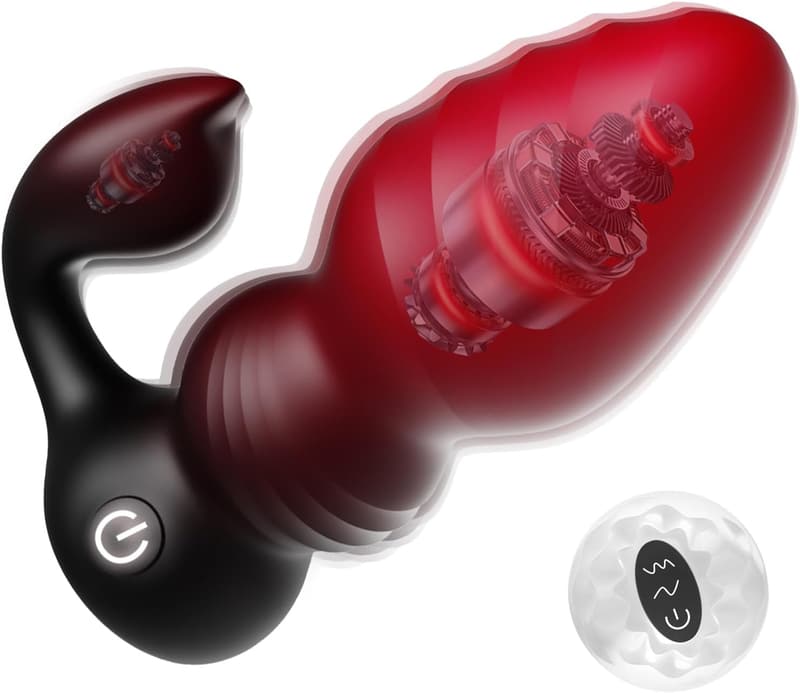 Vibrating Butt Plug & Prostate Massager for Men with Remote Control