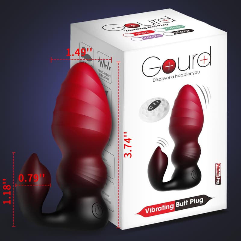 Vibrating Butt Plug & Prostate Massager for Men with Remote Control