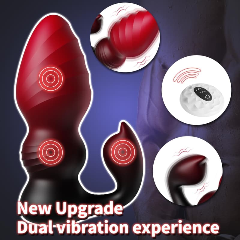 Vibrating Butt Plug & Prostate Massager for Men with Remote Control