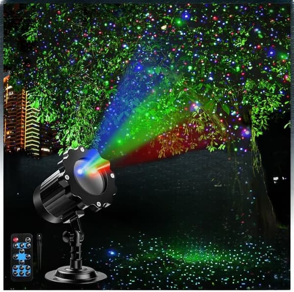 Outdoor RGB Laser Projector Lights with Starry Sky & Firefly Effects