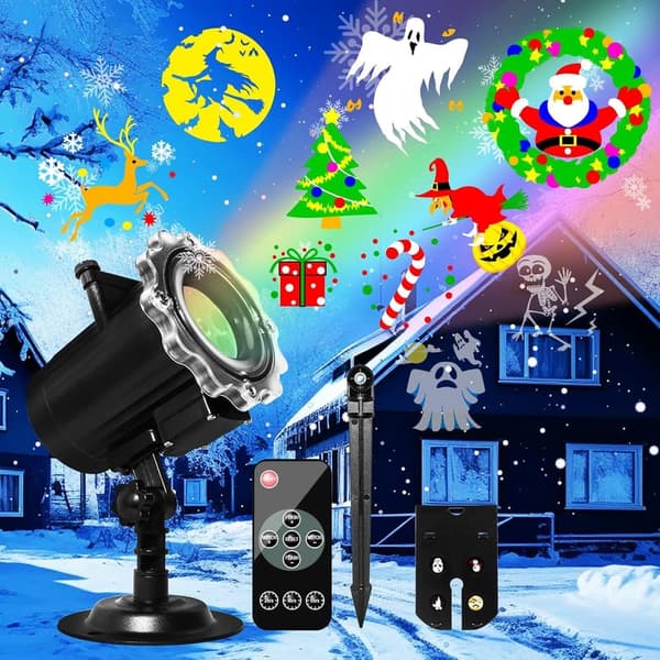 Outdoor Holiday Projector Lights with 64 HD Patterns and Remote