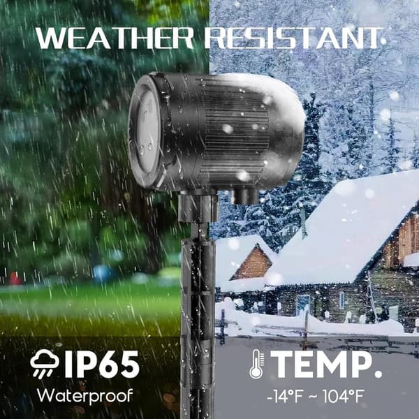 Outdoor Christmas Projector Lights with Remote Control & Timer