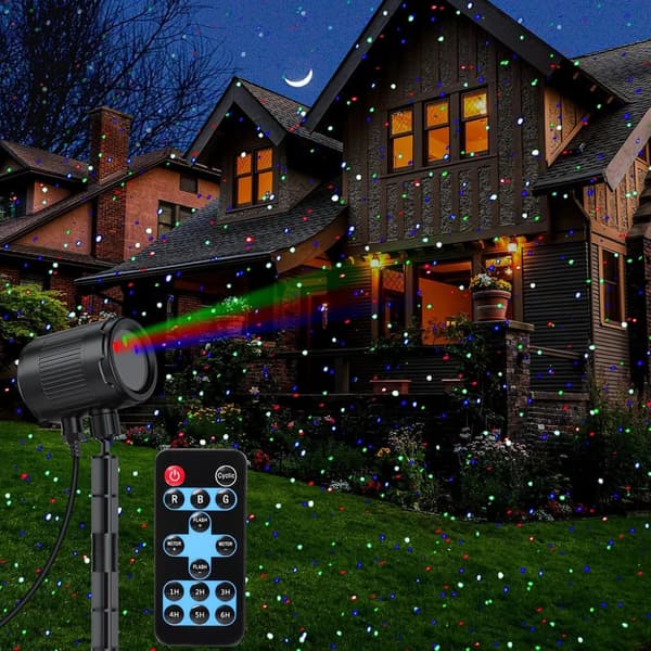 Outdoor RGB Laser Projector Lights with Remote for Holiday Decor