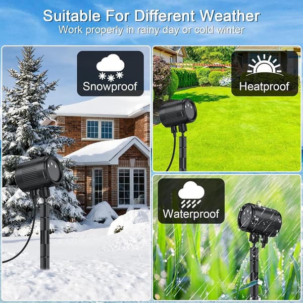 Outdoor RGB Laser Projector Lights with Remote for Holiday Decor