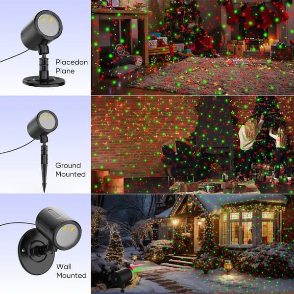 Outdoor Christmas Laser Projector Lights with Remote, Waterproof