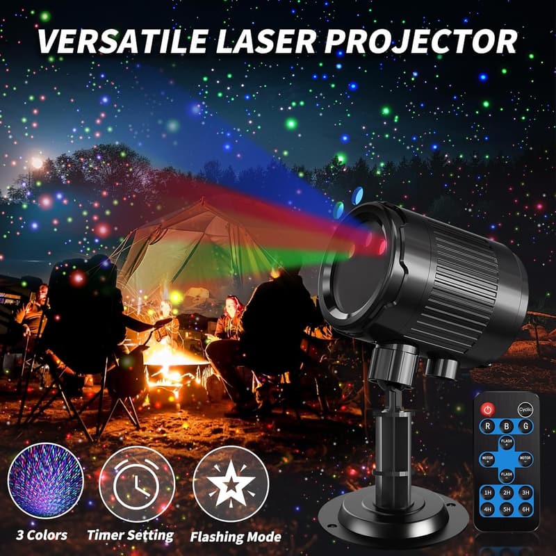 Outdoor RGB Laser Projector Light – IP65 Waterproof Holiday Decor