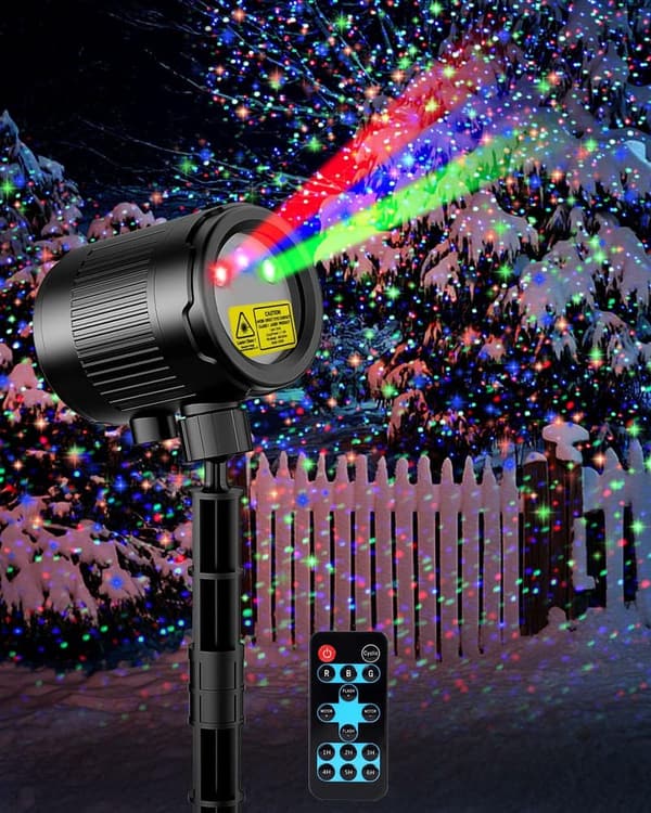 3-Color Mini Laser Projector for Outdoor Holiday Decor