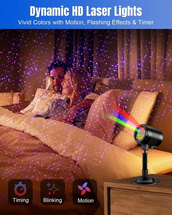 3-Color Mini Laser Projector for Outdoor Holiday Decor