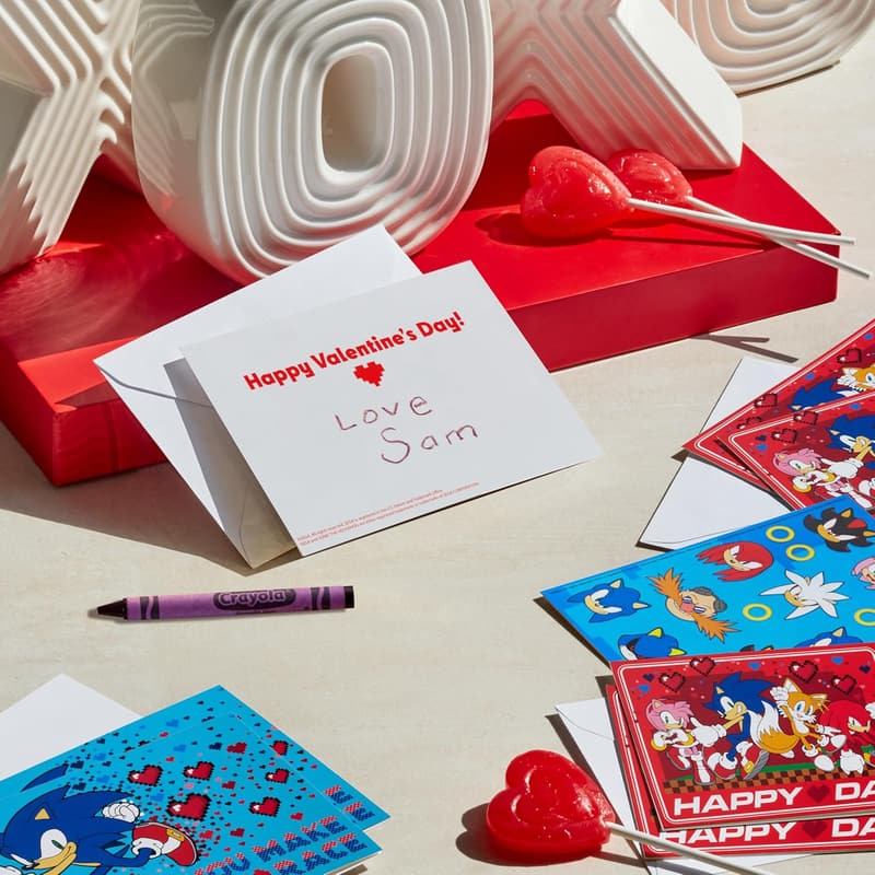 Sonic the Hedgehog Valentine's Day Card Set for Kids (24 Cards)