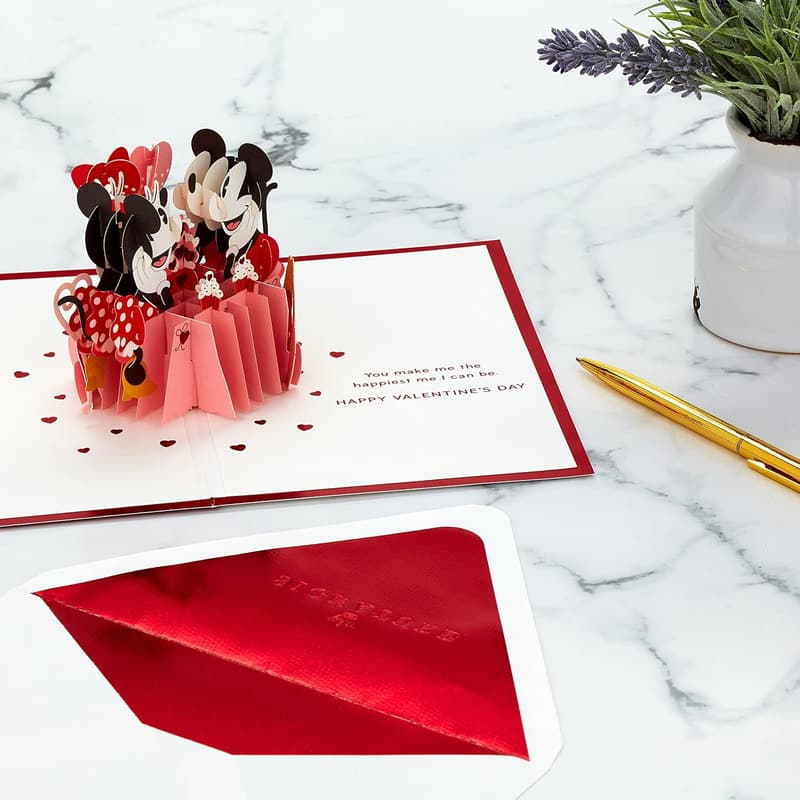 Valentine's Day Pop-Up Card - Mickey & Minnie for Couples