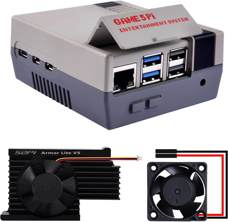 Raspberry Pi 5 Armor Lite Case with Active Cooler