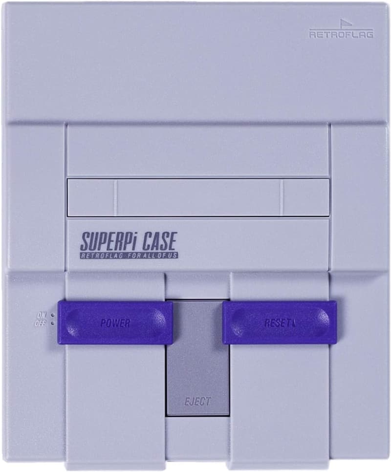 Raspberry Pi SNES Case with USB Controllers and Heatsink Fan