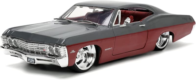 1967 Chevy Impala SS Gray/Burgundy Die-cast Car Model