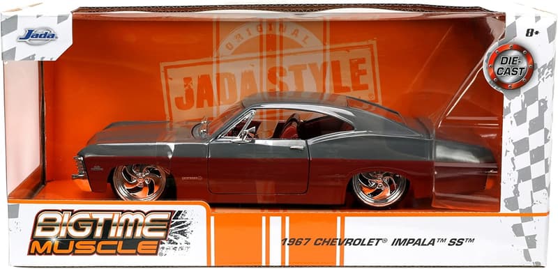 1967 Chevy Impala SS Gray/Burgundy Die-cast Car Model