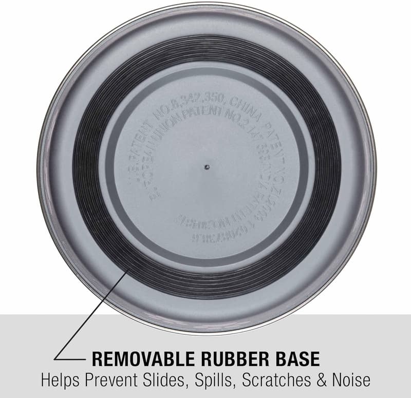 Medium Blueberry Blue No-Tip Stainless Steel Dog Bowl