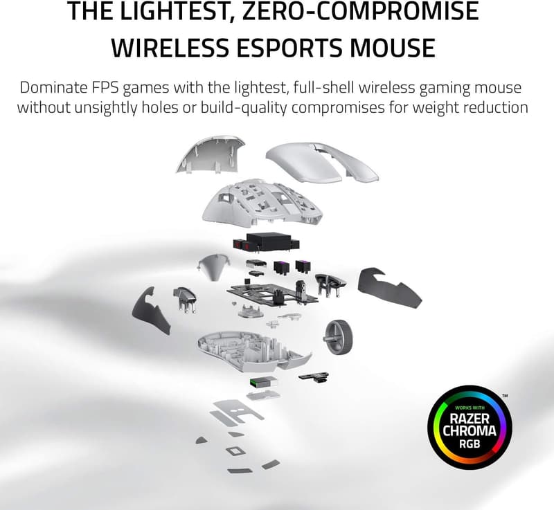 Razer Viper Ultimate Wireless Gaming Mouse with RGB Dock - 20K DPI