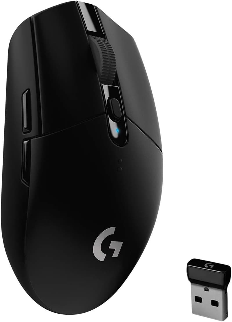 Logitech G305 Wireless Gaming Mouse, 12K Hero Sensor, Black