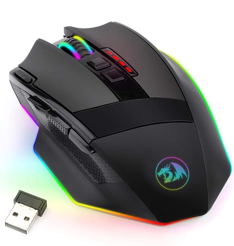Redragon M801 Wireless RGB Gaming Mouse with 9 Programmable Buttons