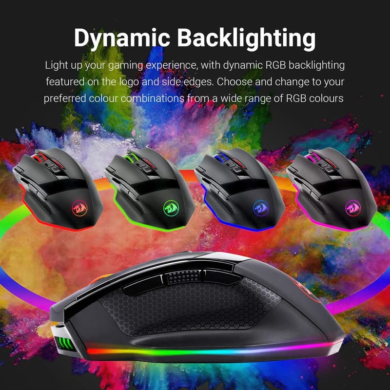 Redragon M801 Wireless RGB Gaming Mouse with 9 Programmable Buttons