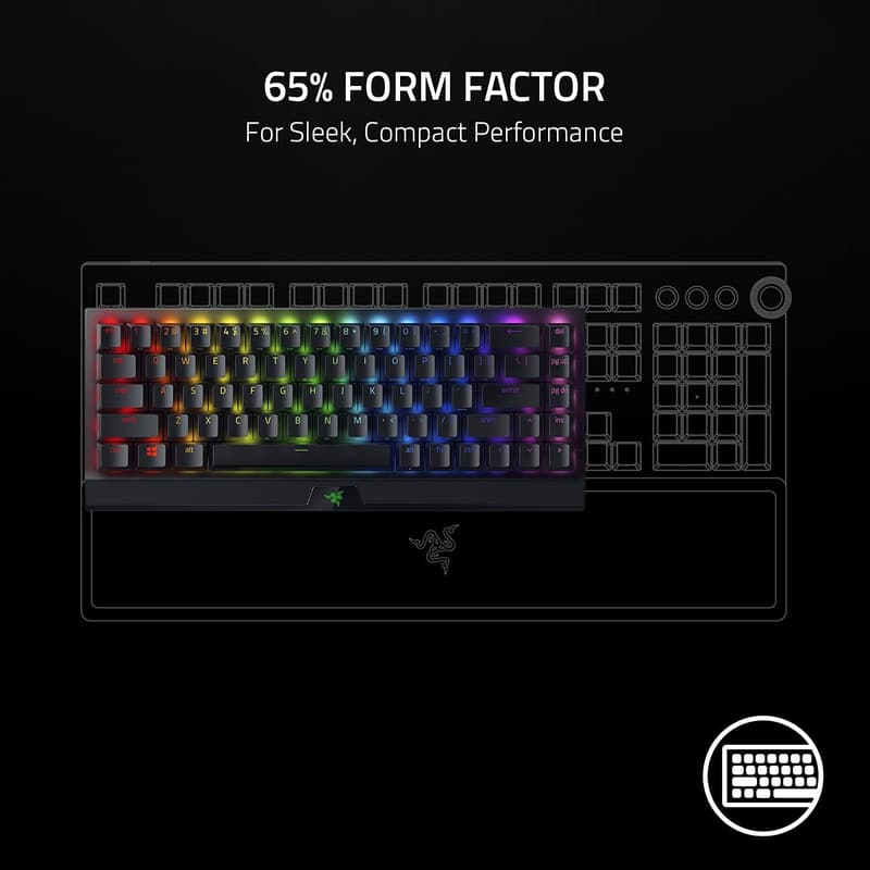 Razer BlackWidow V3 Mini Wireless Gaming Keyboard - Green Switches