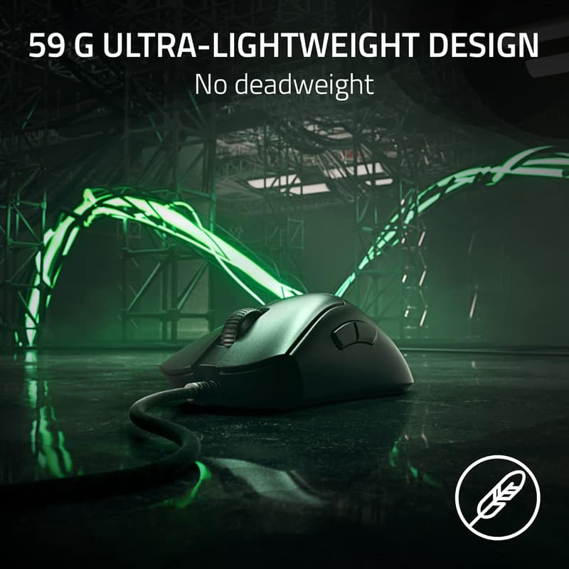 Razer DeathAdder V3 Gaming Mouse - 59g Lightweight, 30K Sensor