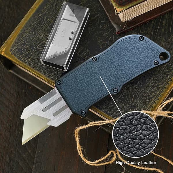 Heavy-Duty Retractable Utility Knife with 5 Blades