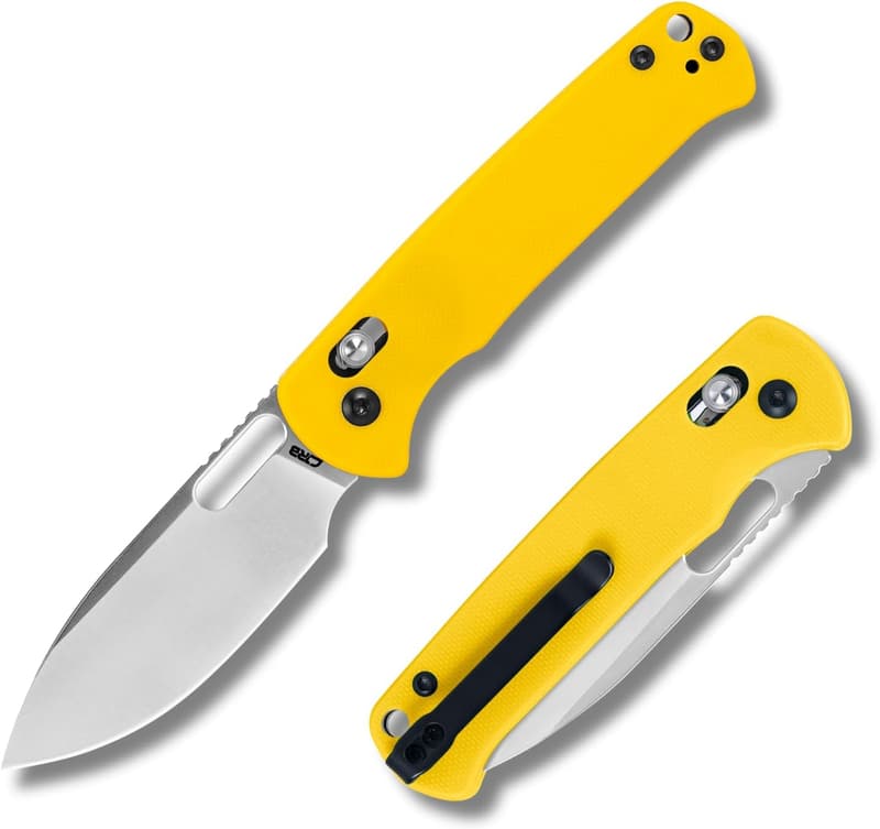 Compact EDC Folding Knife with G10 Handle for Camping & Hiking