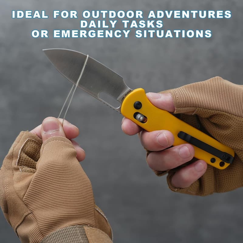 Compact EDC Folding Knife with G10 Handle for Camping & Hiking