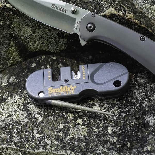 Compact Multiuse Pocket Knife Sharpener with Diamond Coating