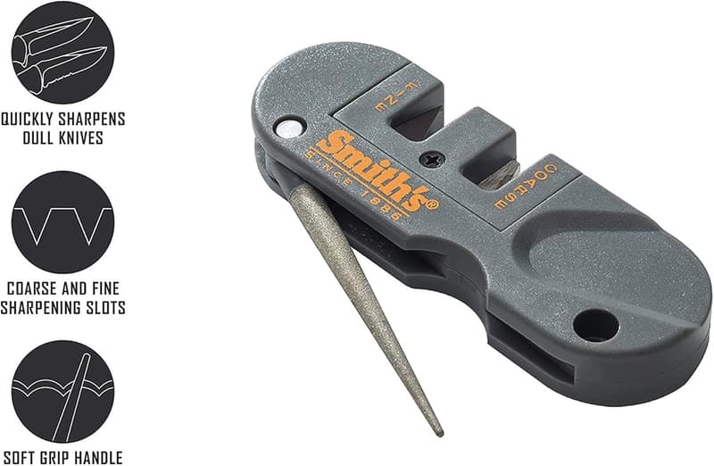 Compact Multiuse Pocket Knife Sharpener with Diamond Coating