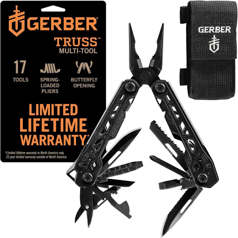 17-in-1 Multi-Tool with Sheath for Fishing & Camping