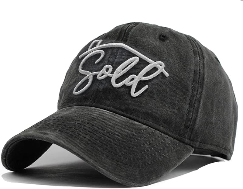 Adjustable Distressed Baseball Cap for Real Estate Agents