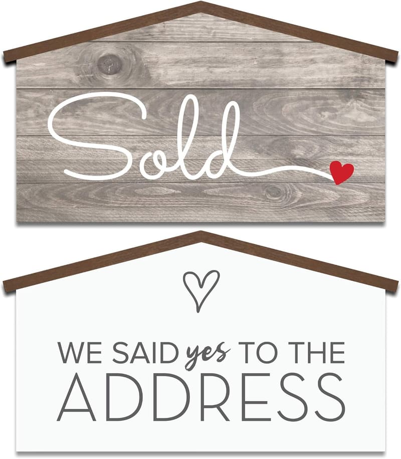 Small House-Shaped Real Estate Prop Sign (17 Inch)