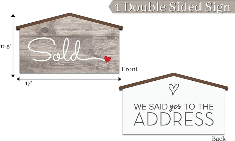 Small House-Shaped Real Estate Prop Sign (17 Inch)