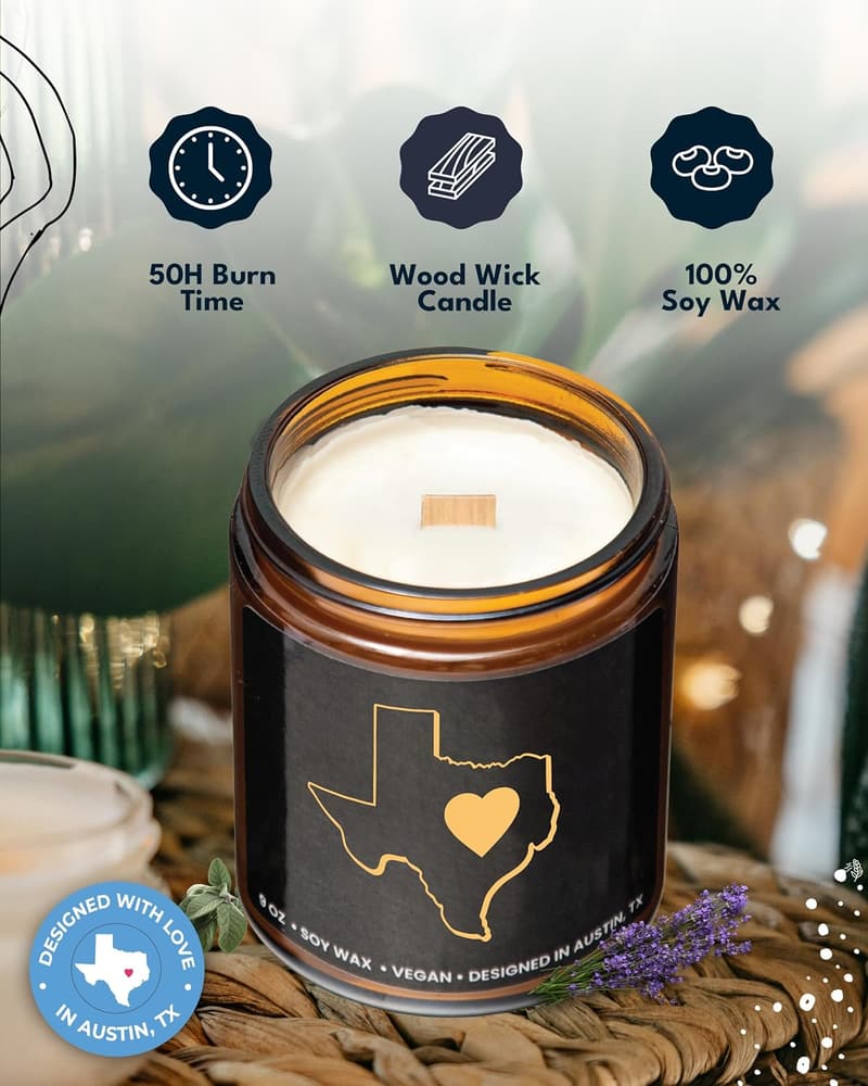 Texas Candle – Unique Housewarming Gift for Men and Women