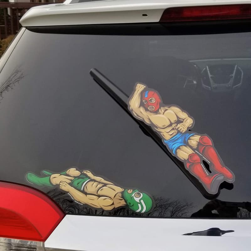 Luchador Wrestling Wiper Cover & Decal for Vehicles