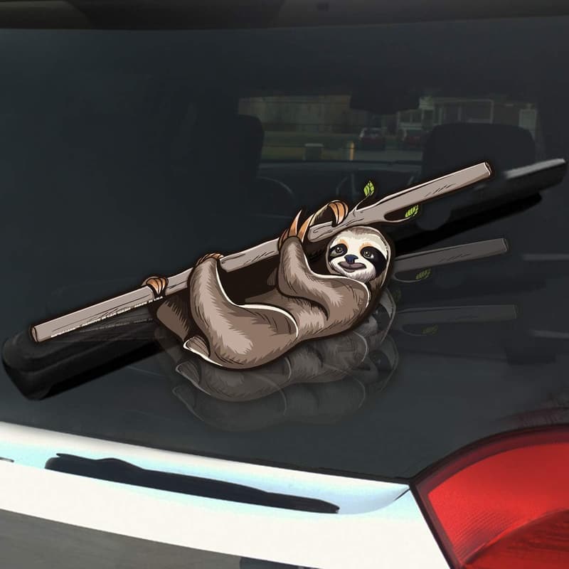 Hanging Sloth Rear Wiper Tags