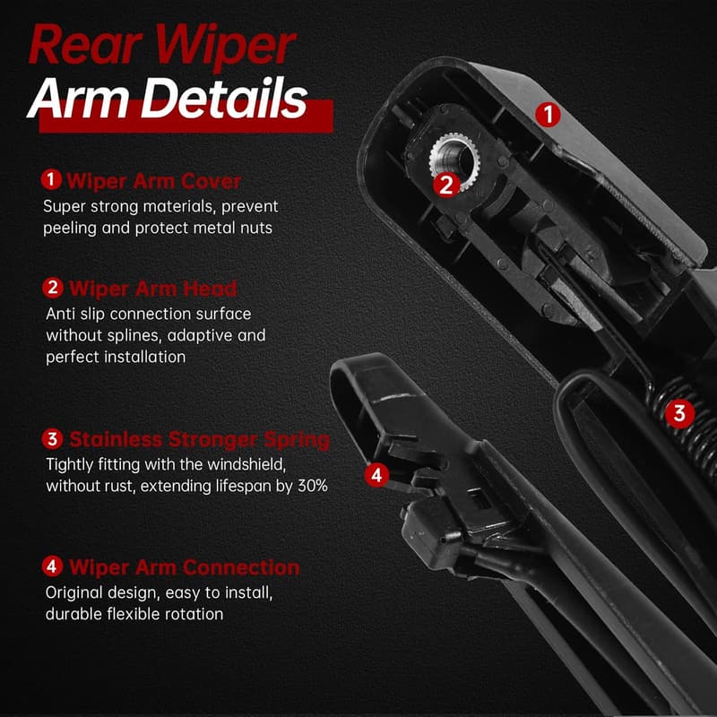 GMC Acadia & Saturn Outlook Rear Wiper Blade Set (2007-2012)