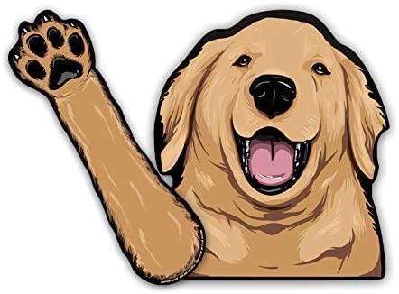 Golden Retriever Waving Wiper Tags for Vehicle Back Wipers