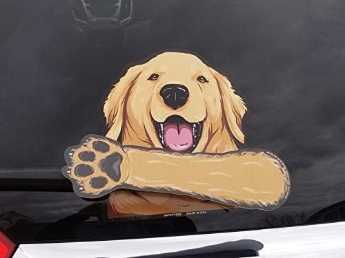 Golden Retriever Waving Wiper Tags for Vehicle Back Wipers