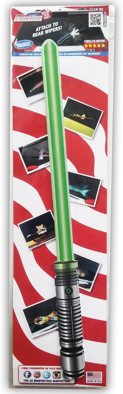 Reflective WipeSabers Rear Wiper Tags - Master Green