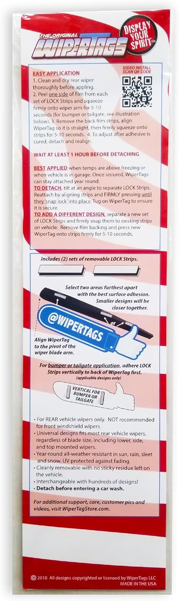 Reflective WipeSabers Rear Wiper Tags - Master Green
