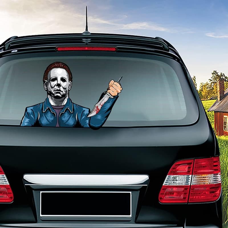 Halloween Rear Wiper Decal - Michael Masked Killer PVC Sticker