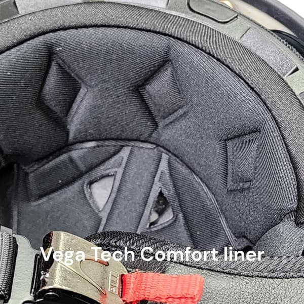 Vega Warrior Half Helmet with Sunshield for Men & Women, Matte Black
